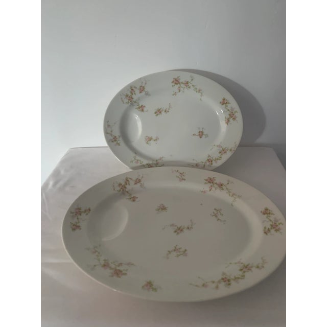 This set of different sized meat platters were made by Theodore Haviland, Limoges, France. Classic, oval meat serving...