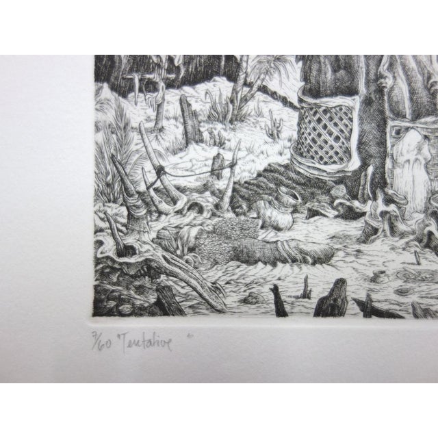 Miguel Fraley, Tentative, Original Etching For Sale - Image 4 of 7