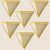Triangular wall lights in white opaline glass with brass details. Manufactured by Glashütte Limburg in Germany during the...