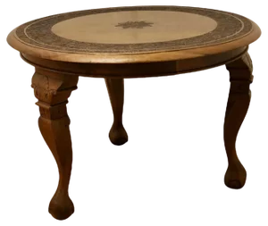 Anglo Indian Coffee Table in Carved Teak, 1950