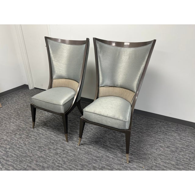 Pair of Caracole "Collar Up" King & Queen Chairs For Sale In Atlanta - Image 6 of 9