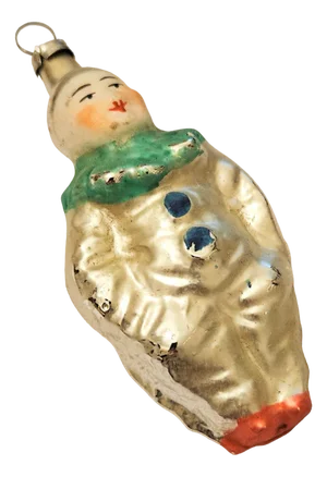 Glass Christmas Tree Ball Pierrot, 1890s