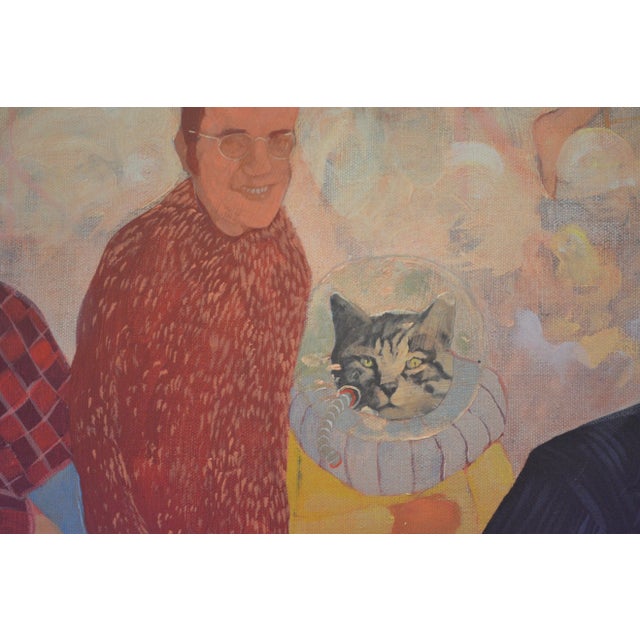 Paper "Untitled" by Jeffrey Vincent, Acrylic and Collage on Canvas For Sale - Image 7 of 8