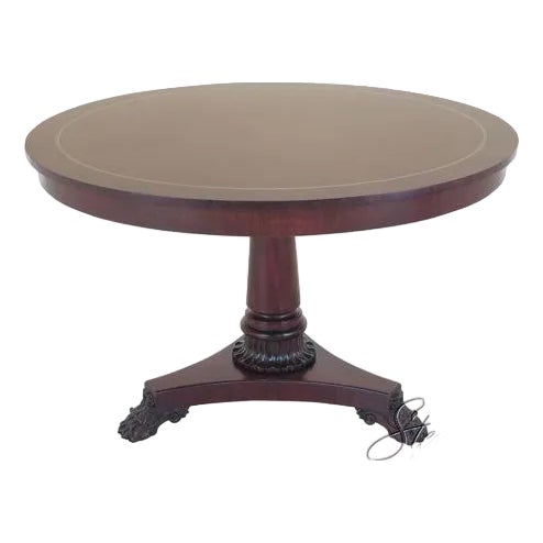 Kindel Model #76-012 Round Empire Mahogany Library Table | Chairish