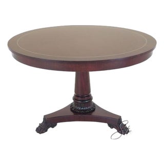 Kindel Model #76-012 Round Empire Mahogany Library Table For Sale