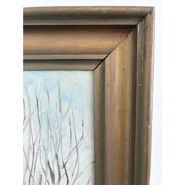 Textile Antique Original Landscape Oil Painting, Signed Countryside Art For Sale - Image 7 of 11