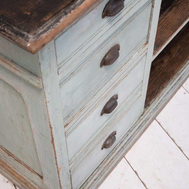 Antique French Wooden Counter, 1900 For Sale - Image 10 of 12