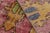 Pink Vintage Mid-Century Pink and Gold Geometric Wool Rug, Black and Green Accents For Sale - Image 8 of 8
