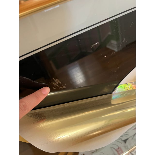 Brass Vintage Postmodern 3D Golden Lady Portrait Brass Art For Sale - Image 8 of 12