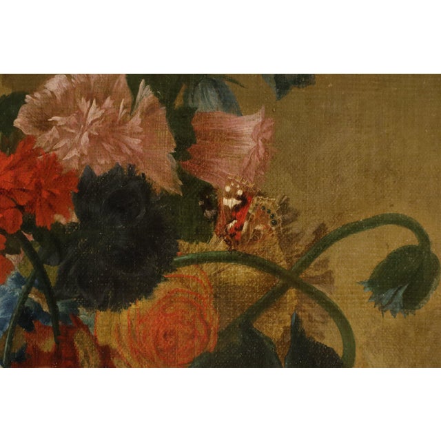 Cerchia Di Jan Van Huysum, Still Life Flowers, 1750, Oil on Canvas For Sale - Image 11 of 16