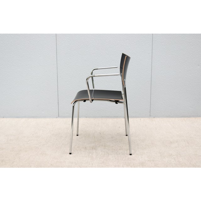 Minimalist Antti Kotilainen for Piiroinen, Knoll Chip a Wood and Chrome Chair For Sale - Image 9 of 18