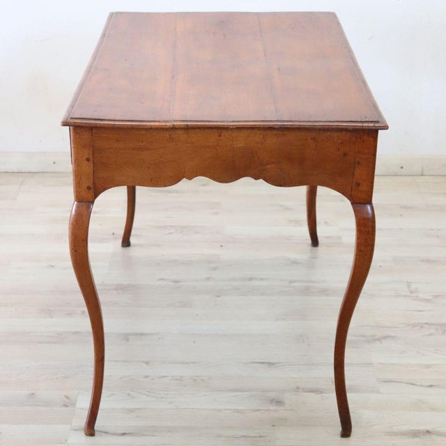 Wood Antique Walnut and Cherry Wood Writing Desk, 1700s For Sale - Image 7 of 14