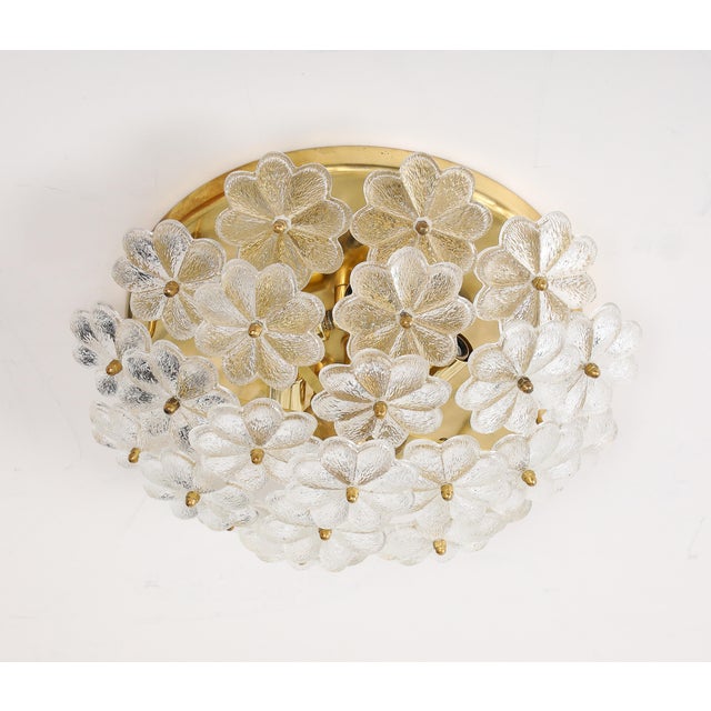 Large Mid-Century Modern Murano Glass Floral Sconces by Ernst Palme - a Pair For Sale - Image 10 of 12