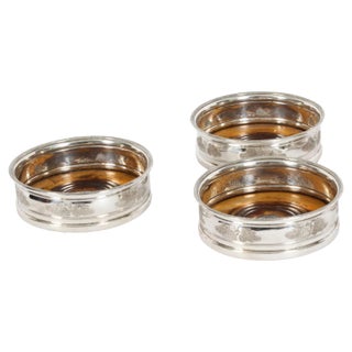 19th Century Regency Sheffield Plate Wine Coasters, Set of 4 For Sale