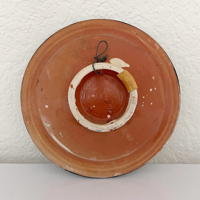 Ceramic Vintage Blue and White Fish Pattern Bowl Wall Hanging Decor For Sale - Image 7 of 7