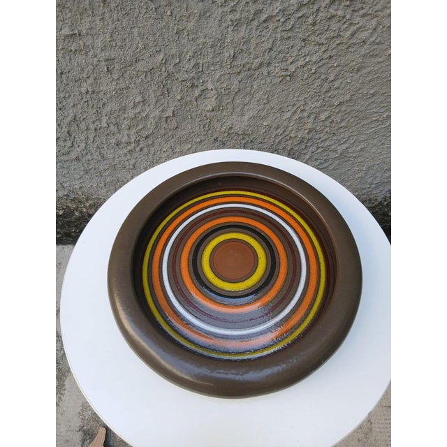 Ceramic Concentric Circle Ashtray, West Germany, 1970s For Sale - Image 7 of 8