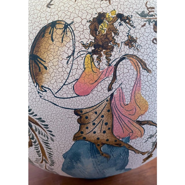 Late 20th Century Late 20th Century Greek Reproduction of a White Vase (Amphora) With Two Cast Lion's Heads Attached to Either Side For Sale - Image 5 of 10