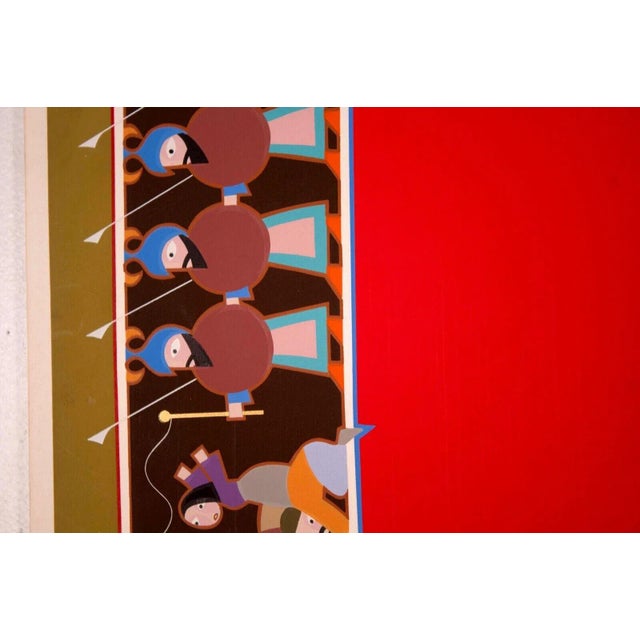 Late 20th Century David Sharir Hannukah Signed Modern Judaica Serigraph on Paper 104/225 Unframed For Sale - Image 4 of 12