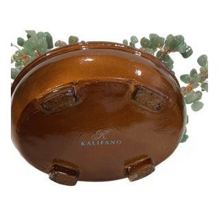 Kalifano Gemstone 8.25 Inch Bonsai Tree of Life Sculpture -Aventurine Green-New For Sale