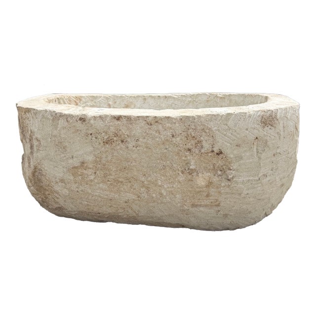 Antique Limestone Trough 5926b For Sale