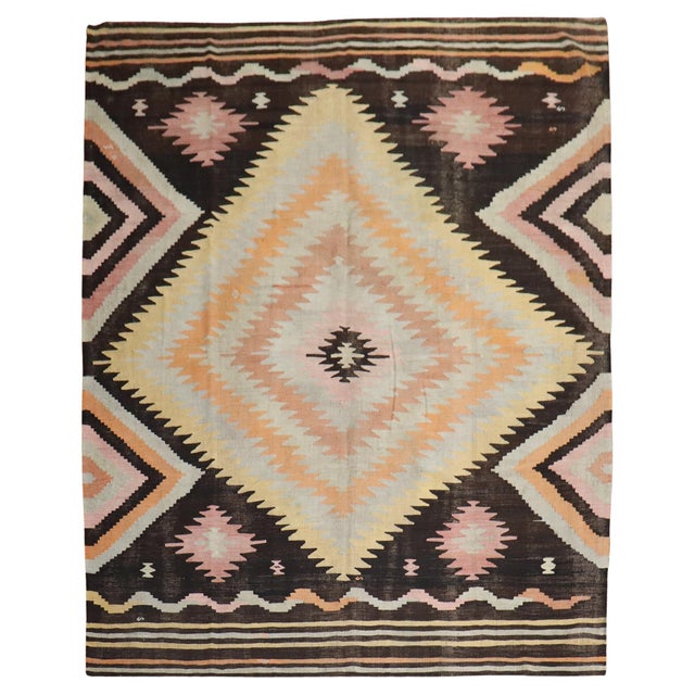 Turkish Room Size Antique Kilim - 9' x 11'2" For Sale - Image 10 of 18