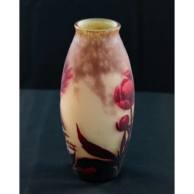 Muller Frères Peony Vase from Muller Frères, 1890s For Sale - Image 4 of 6
