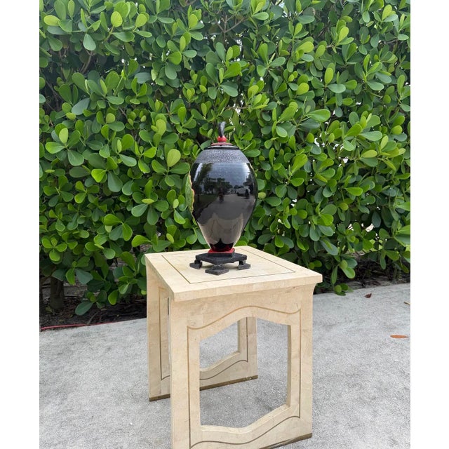 Vintage Large Studio Ceramic Covered Urn For Sale In Naples, FL - Image 6 of 12