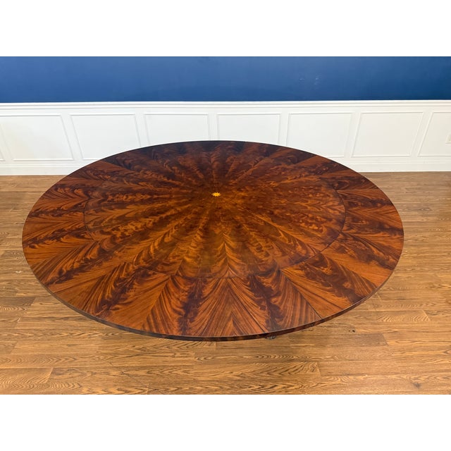 Traditional Large 88” Diameter Mahogany Dining Table by Maitland-Smith For Sale - Image 3 of 18