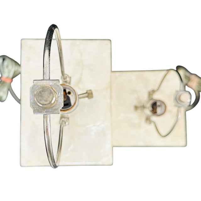 Vintage West Elm Capiz Shell Table Lamps a Pair | Early 2000s Coastal Lighting | Luminous For Sale - Image 9 of 13