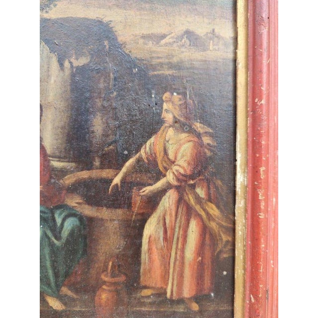 Samaritan Woman at the Well, Early 17th Century, Oil on Panel, Framed For Sale - Image 5 of 8