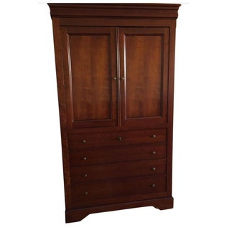 Grange Cherry Wood Entertainment Armoire For Sale