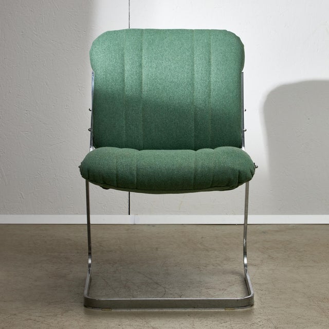 Mint Green Chrome Chair, 1970s For Sale - Image 3 of 16