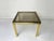 Vintage Hollywood Regency Brass & Smoked Glass Side Table by Renato Zevi, 1970s For Sale - Image 4 of 7
