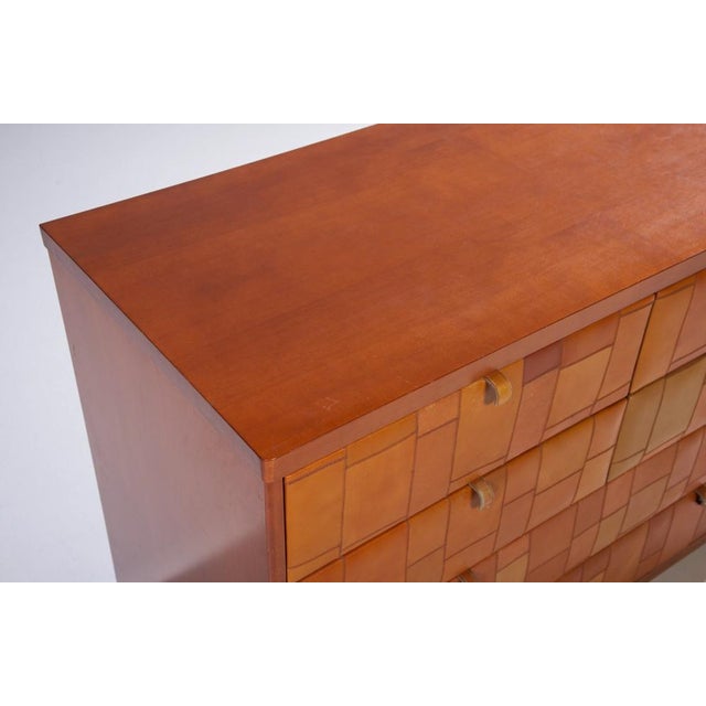 Mid-Century Modern Chest of Drawers in Patchwork Leater by Tito Agnoli for Caleido / Poltrona Frau, 1970s For Sale - Image 3 of 7