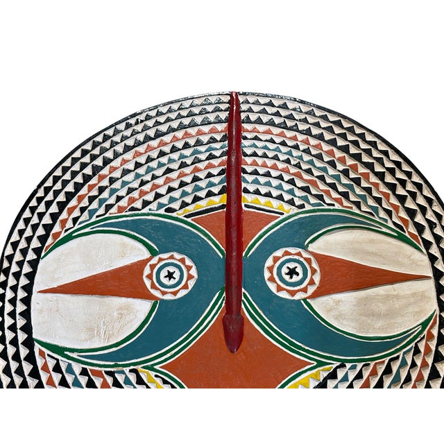 African Vintage African Wooden Bobo Mask Burkina Faso 30" H For Sale - Image 3 of 6