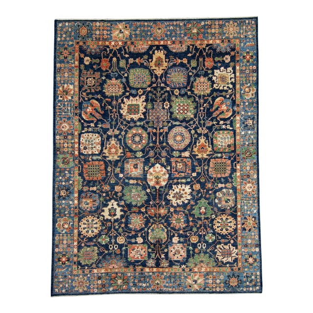 Oriental Handmade Runner Rug 8'10" x 11'9" #17014 For Sale
