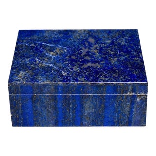 Lapis Lazuli Box Single Panel Whole Slab Top Italian Made No Dyes or Fillers For Sale