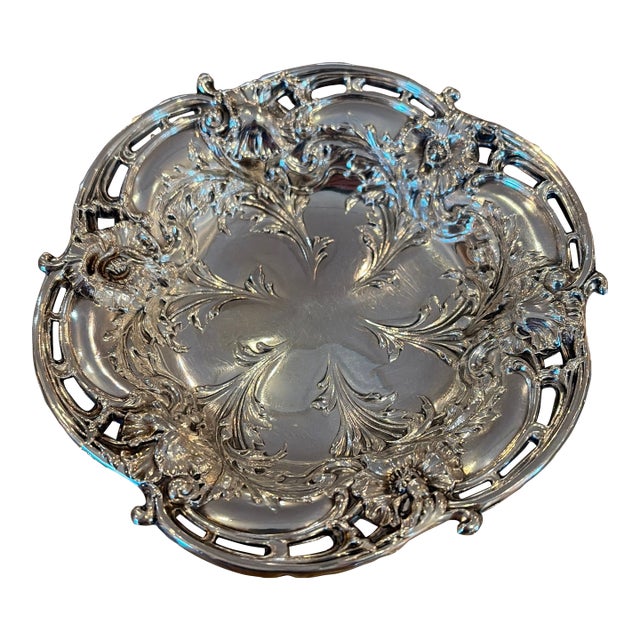 Early 20th Century Reed and Barton Sterling Bon Bon Dish For Sale