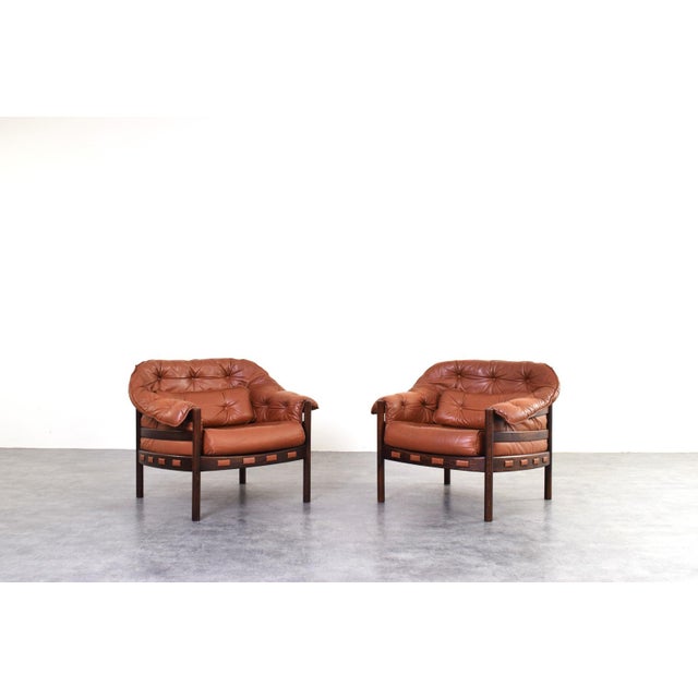 Mid-Century Oak & Leather Armchairs by Arne Norell for Coja, 1960s, Set of 2 For Sale - Image 17 of 17