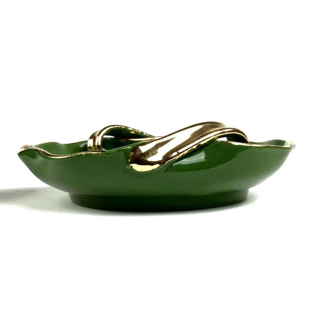 1960s Art Nouveau Hand Painted Italian Trinket Dishes - a Pair For Sale In Portland, ME - Image 6 of 12