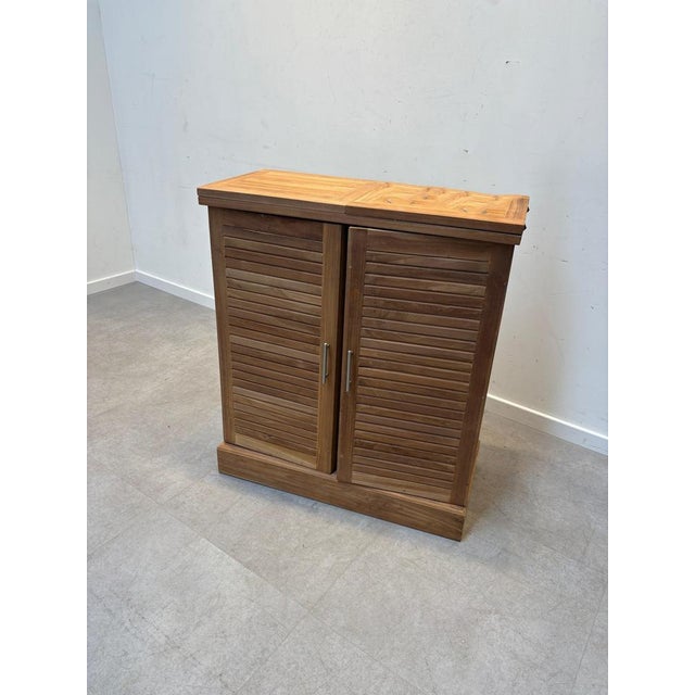 Foldable Outdoor Bar in Teak For Sale - Image 3 of 6