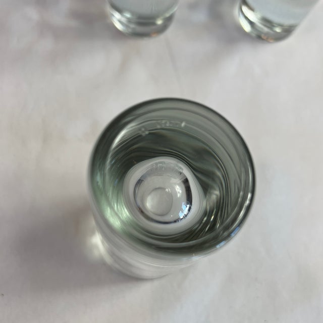 1960s 1960s Italian Blown Shot Glasses Set of 6 Borgonovo Carlo Moretti Style For Sale - Image 5 of 8