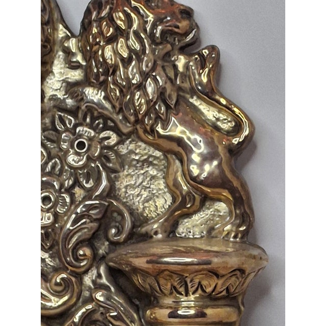 Hazorfim .925 Sterling Silver Torah Shield Breastplate W/ Lions & Crown - 14.1oz For Sale - Image 4 of 18