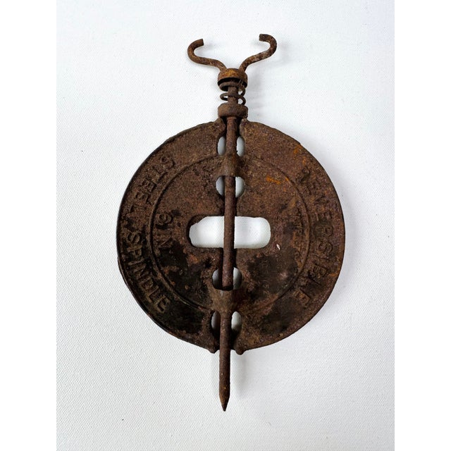 Antique Griswold No. 6 Cast Iron Stove Pipe Damper Reversible Spindle For Sale - Image 4 of 9