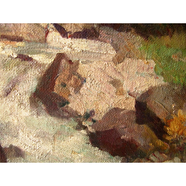 Heinrich Deuchert, Mountain Stream in the Alps, 1900s, Oil Painting on Canvas, Framed For Sale - Image 13 of 15