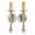 1990s Jacques Adnet Style Polished Nickel Hand Sconces, Wall Lamps - A Pair For Sale