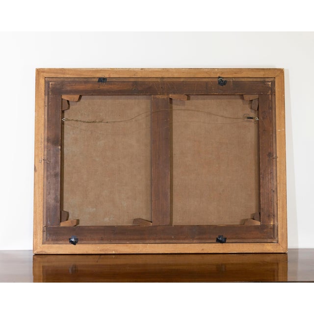 Landscape With A French River Port From The 19th Century For Sale In Atlanta - Image 6 of 6