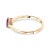 Minimalist 18k Gold Ruby Diamond Proposal Ring Size 6 For Sale - Image 4 of 12
