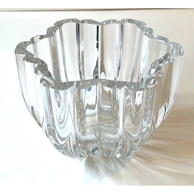 Vintage Kosta Boda Crystal "Olivia" Line Bowl Designed by Anna Ehrner For Sale - Image 12 of 12