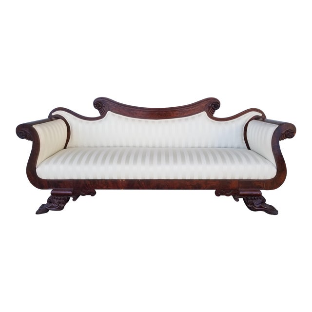 Antique Mahogany Victorian Antique Sofa Stunning Vintage Empire